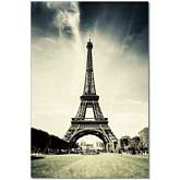 Eiffel Tower Wall Art in Navy Blue & White